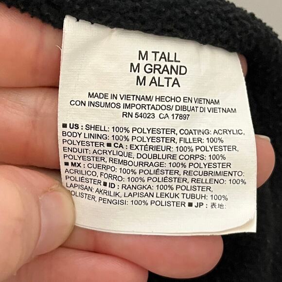 Old Navy Womens Puffer Vest Jacket M Tall Black Quilted Full Zip Fleece Lined - Picture 7 of 9